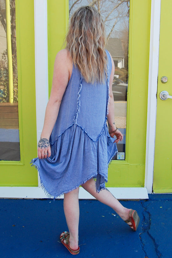 Load image into Gallery viewer, Betty Boho Ruffle Tunic in Royal Blue
