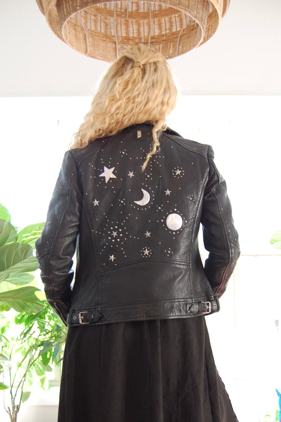 Noelia RF Leather Jacket in Black