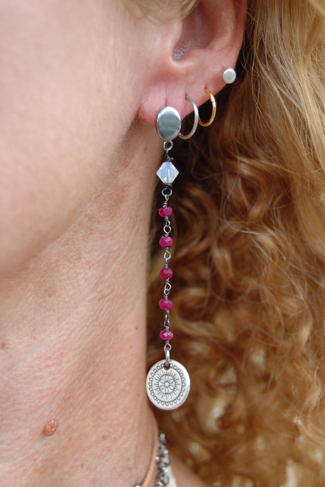 Spirit Lala Serenity: Medallion Rosary Drop Earrings