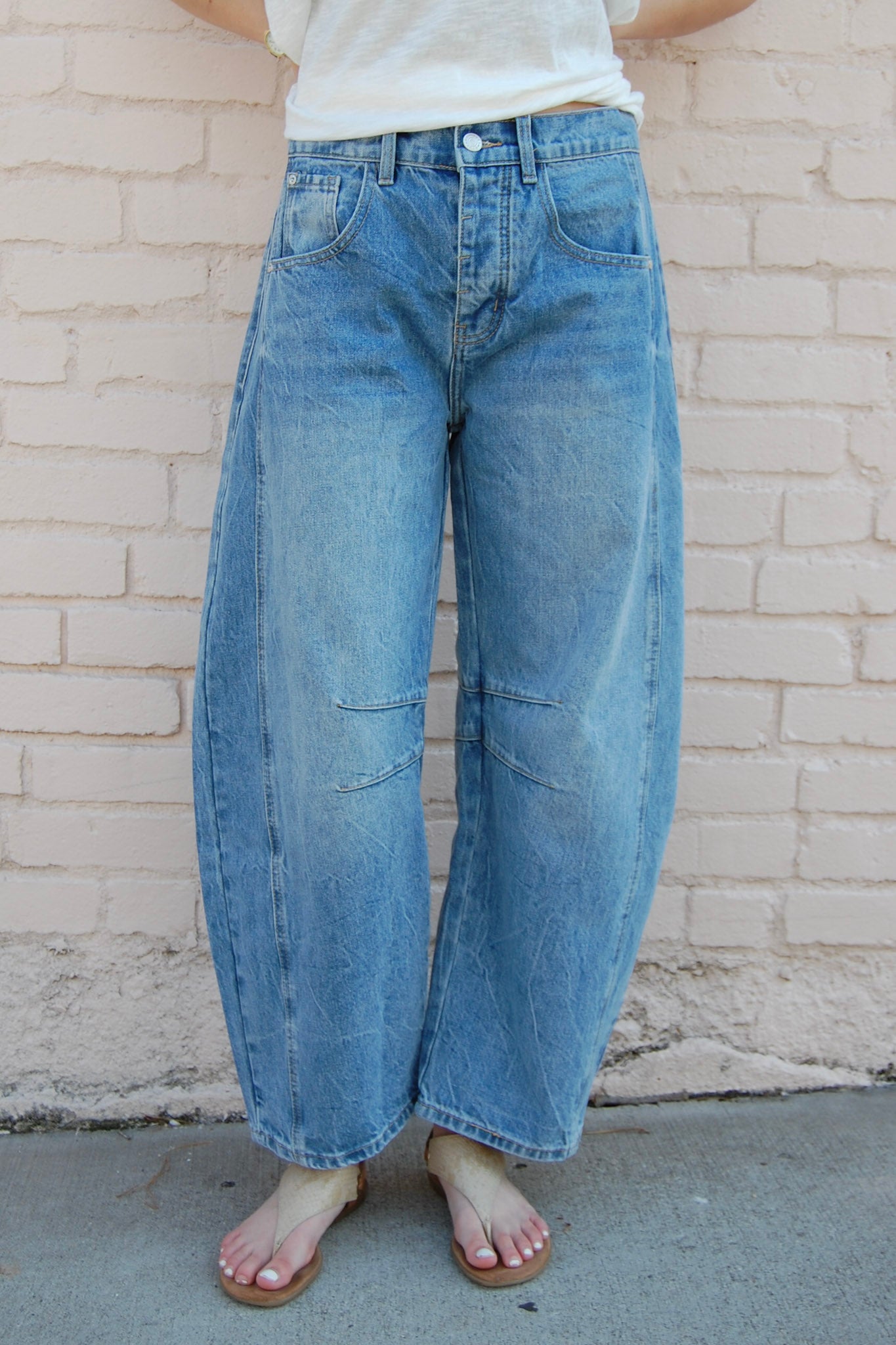 Bellamy Barrel Jeans in Denim