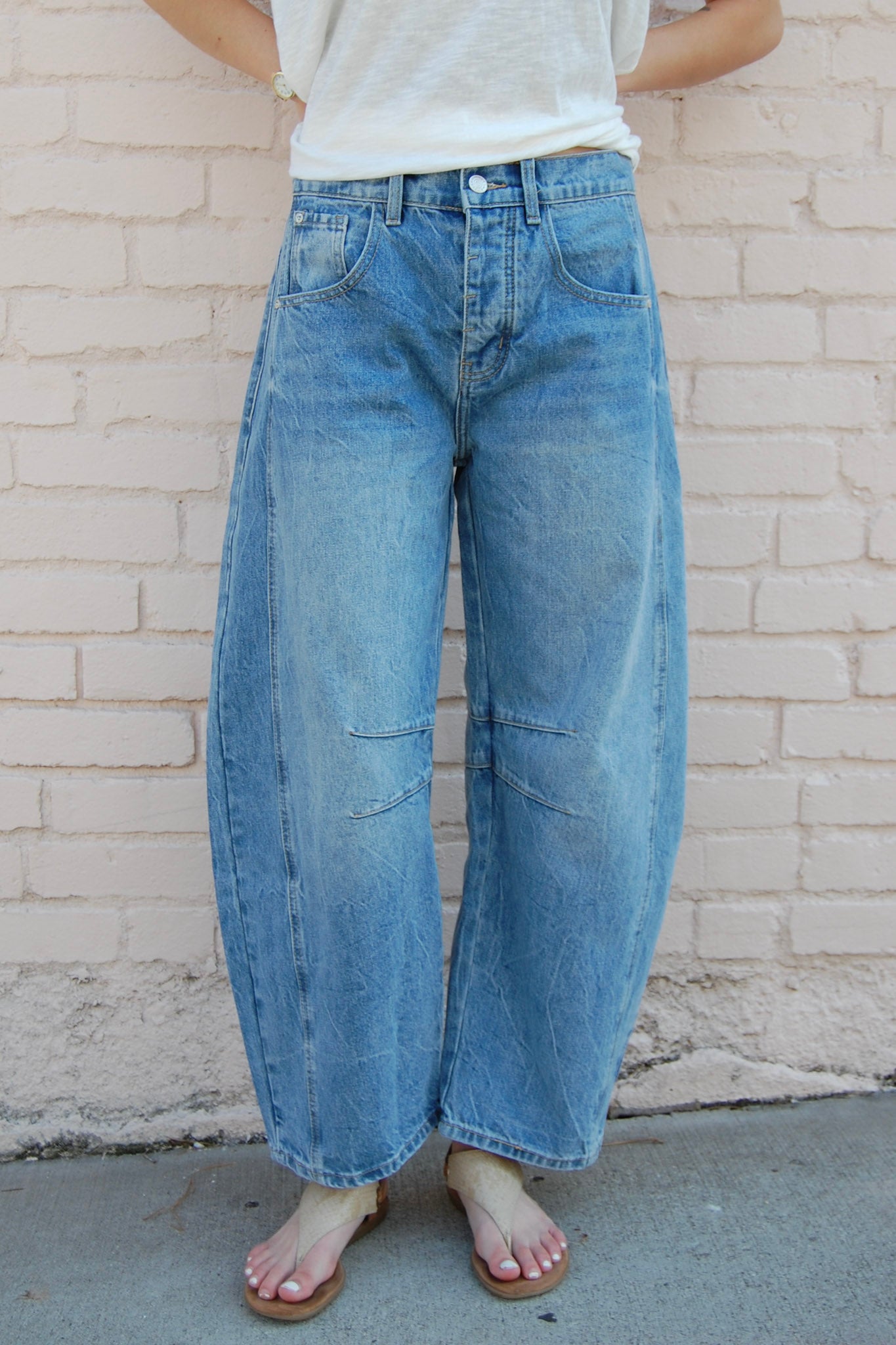 Bellamy Barrel Jeans in Denim