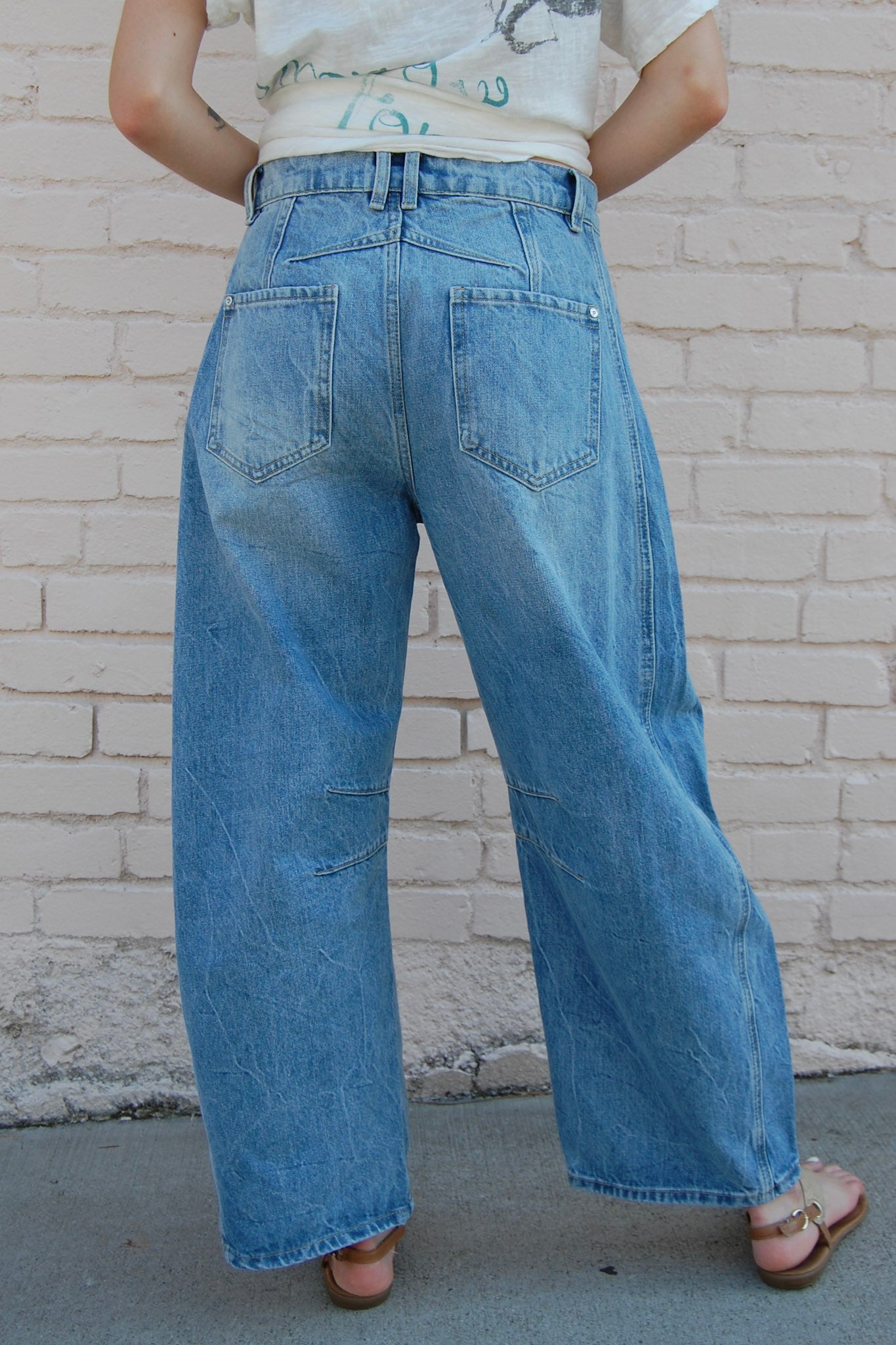 Bellamy Barrel Jeans in Denim