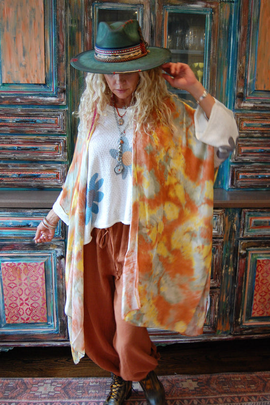 Multi Print Flowy Kimono in Sunnyside