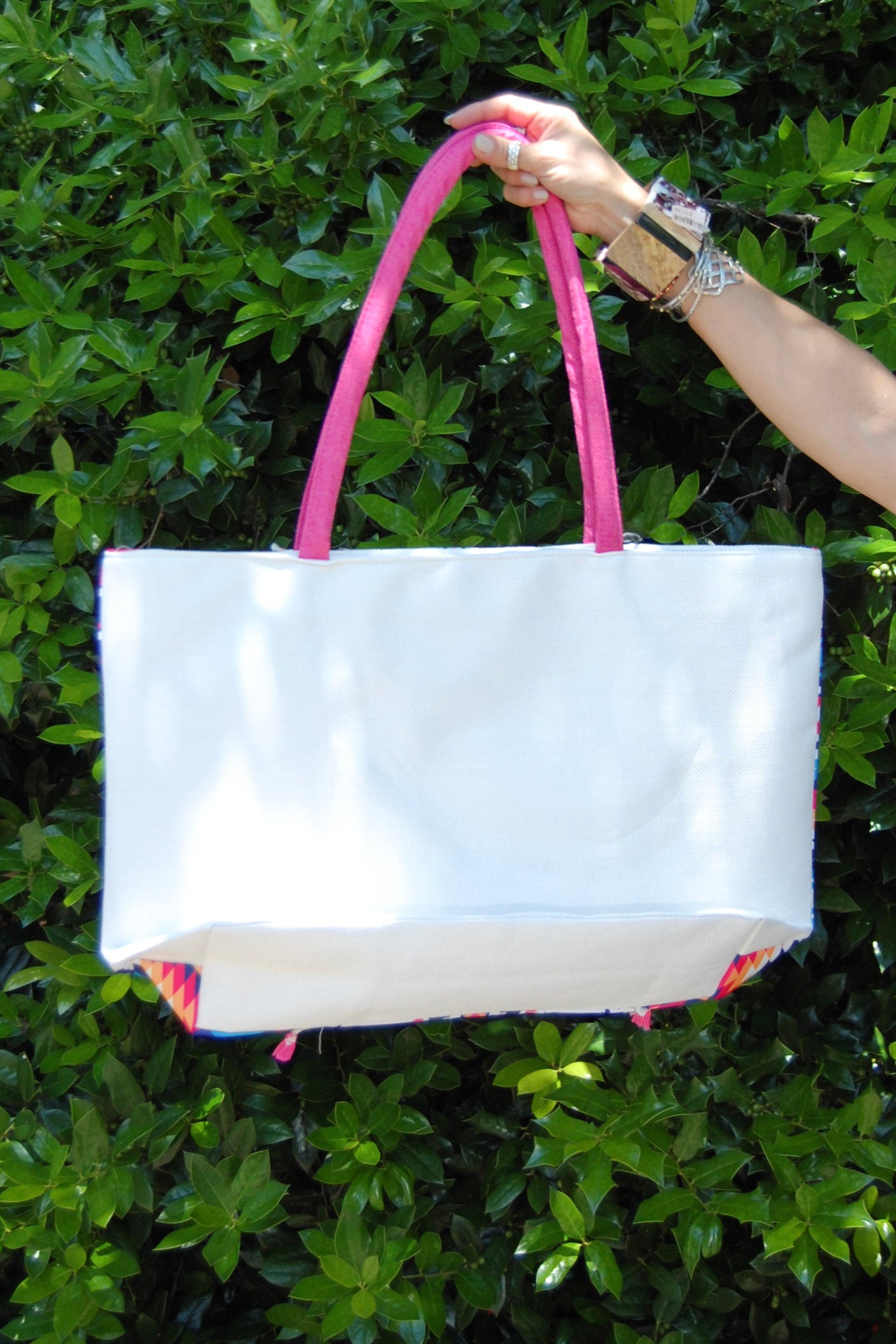Geometric Tribal Tote in Multi