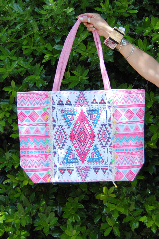Striped Tribal Tote in Multi