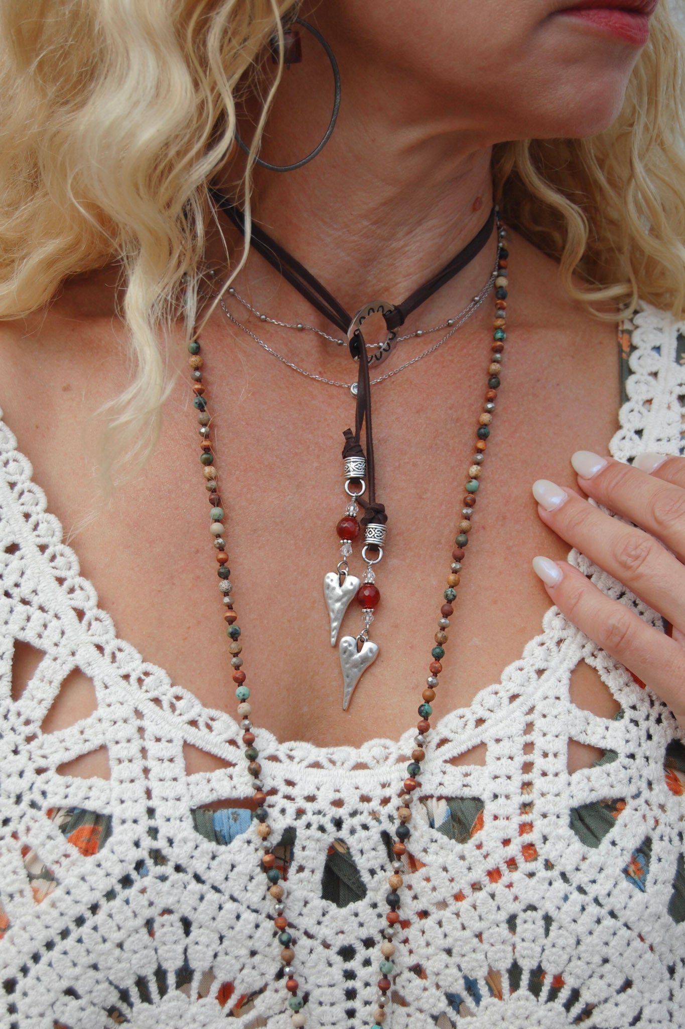 Spirit Lala Boho: Through The Heart Leather Toggle Necklace