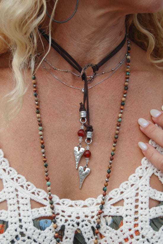 Spirit Lala Boho: Through The Heart Leather Toggle Necklace