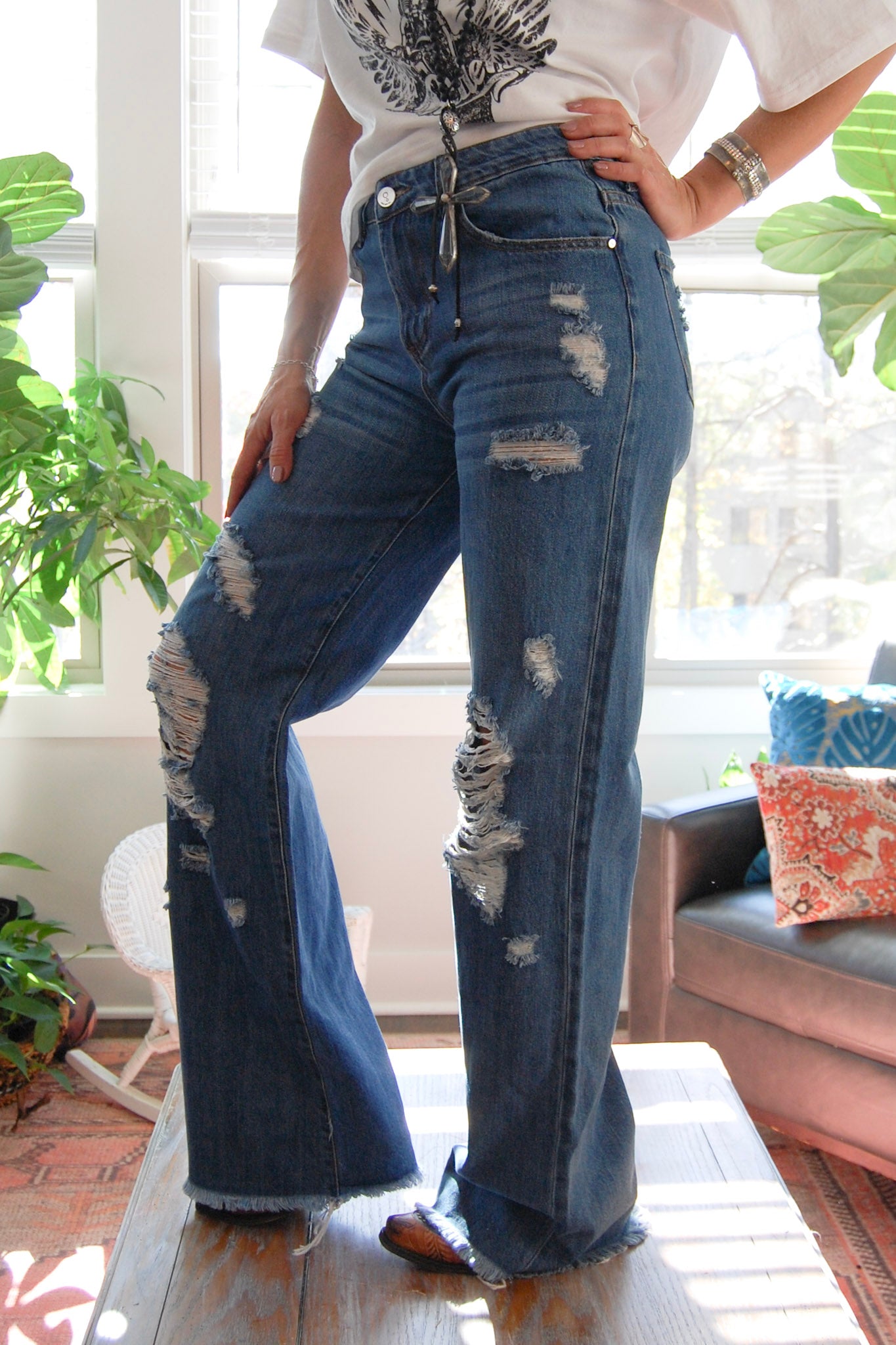 The Danni High Rise Dad Jeans in Medium Wash