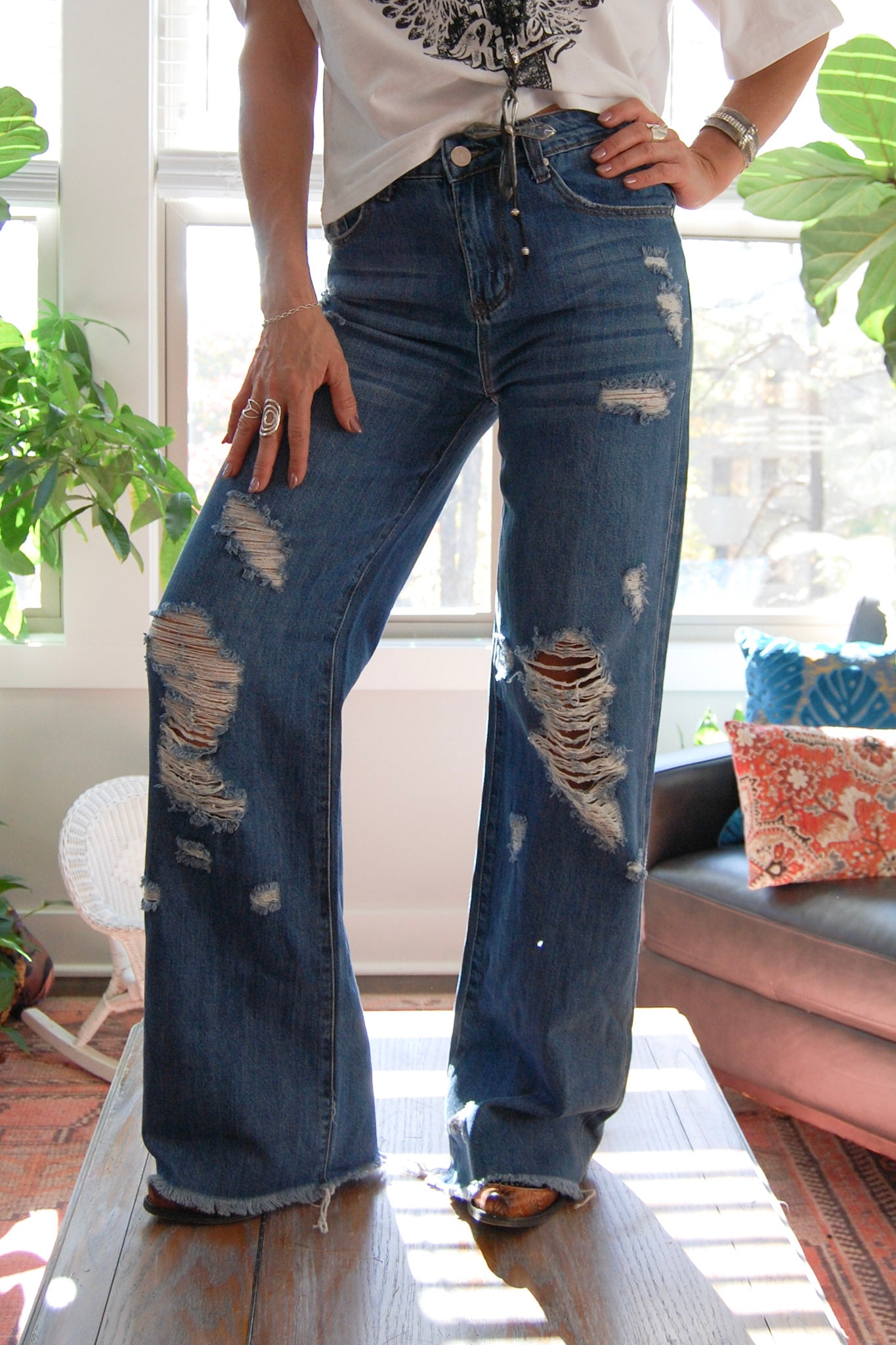 The Danni High Rise Dad Jeans in Medium Wash