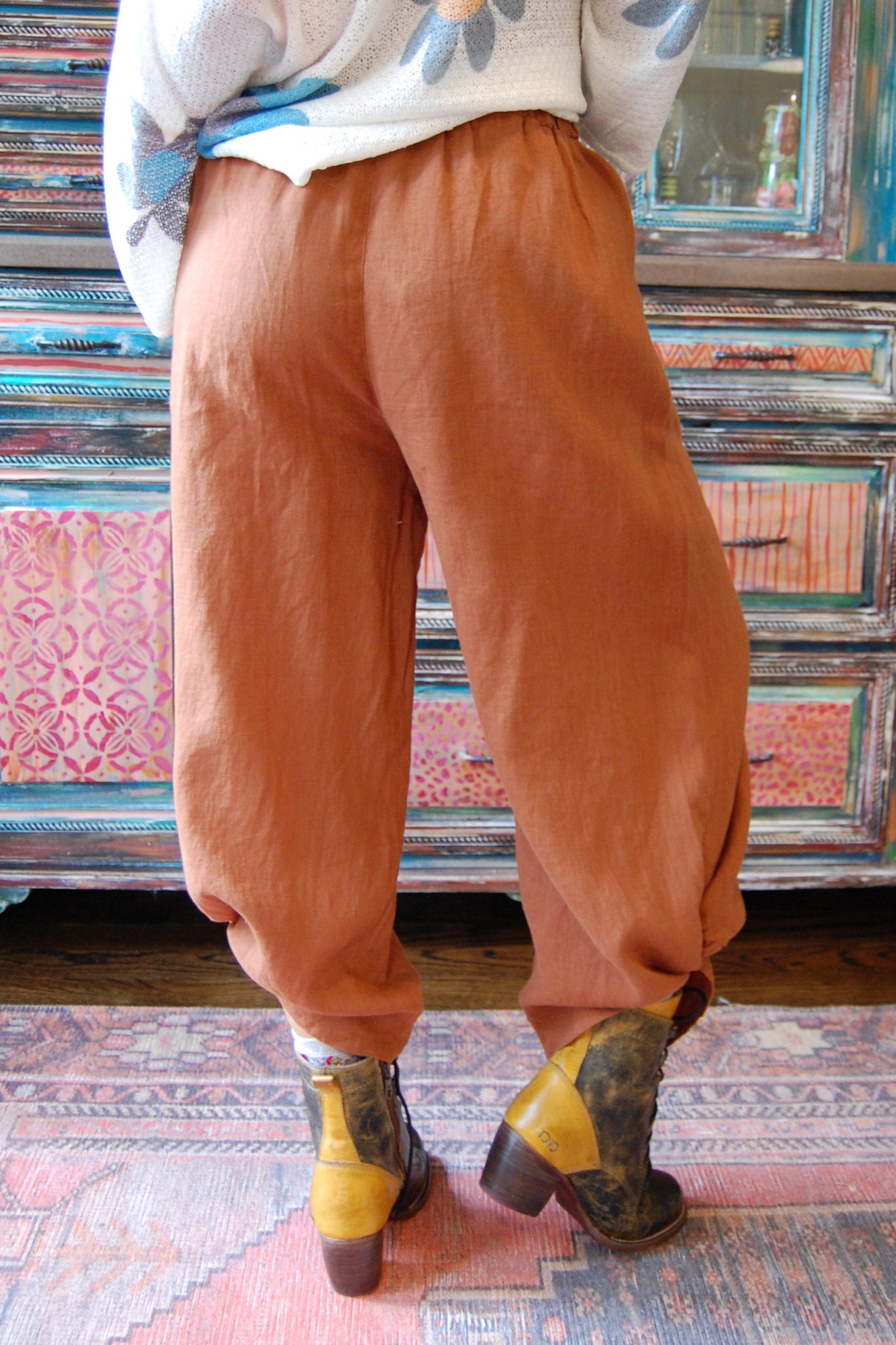 Camilla Linen Pants in Henna