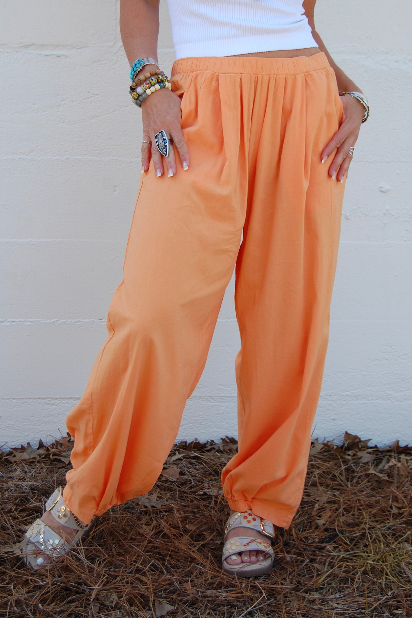 The Sandra Slouchy Pants in Orange