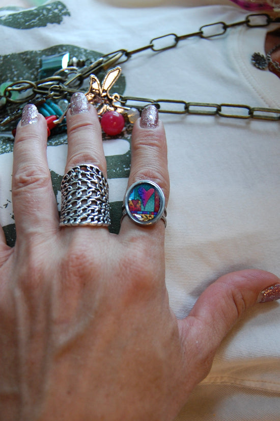 Spirit Lala: Wild Heart Stainless Oval Ring