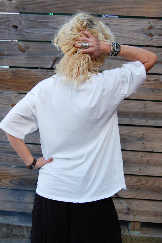 Load image into Gallery viewer, Star and Doves Tee in Ivory
