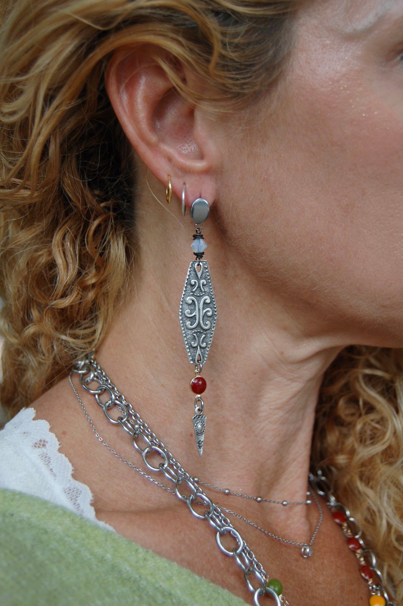 Spirit Lala Boho: Scroll Charm Drop Earrings