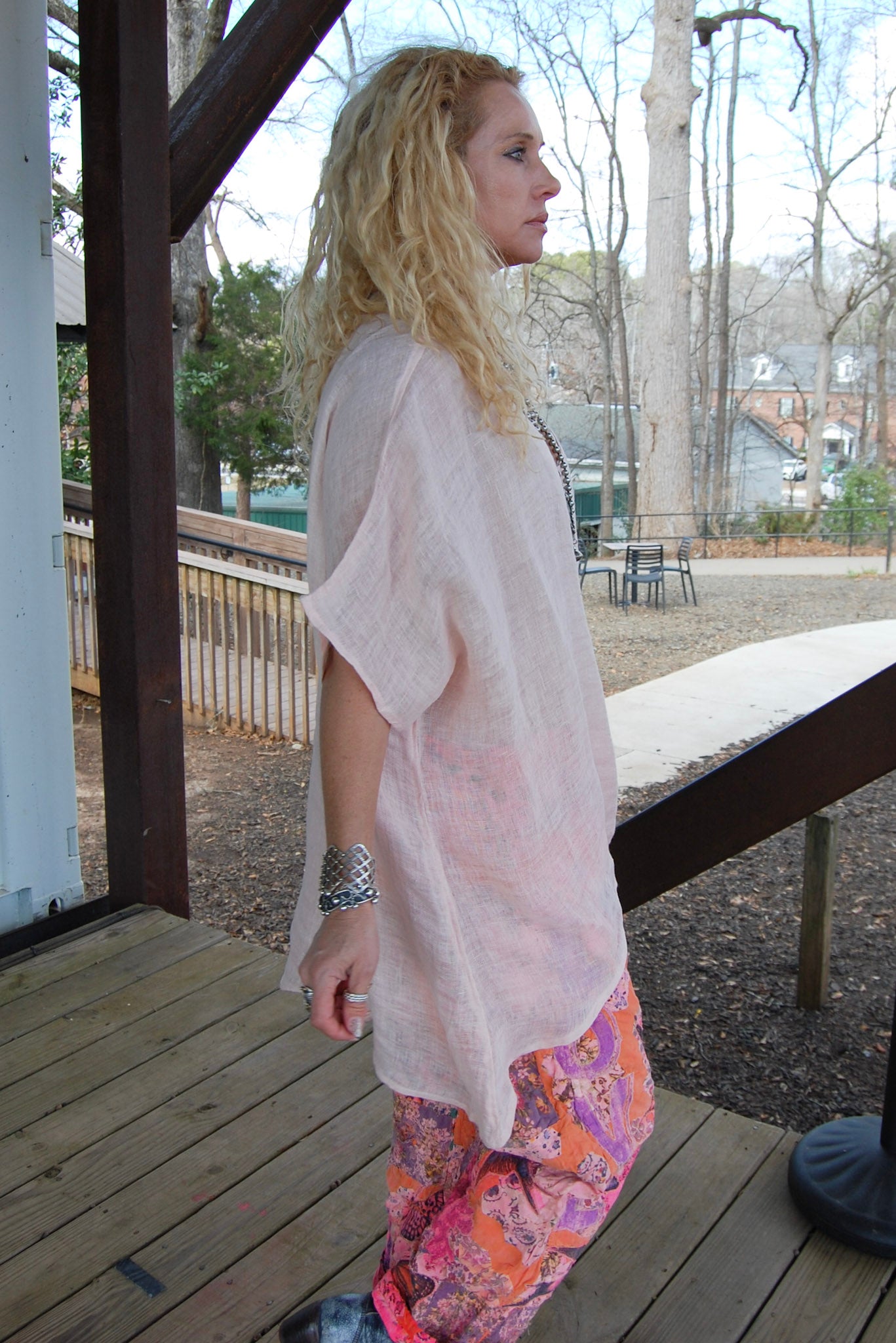 Paloma Linen Top in Blush