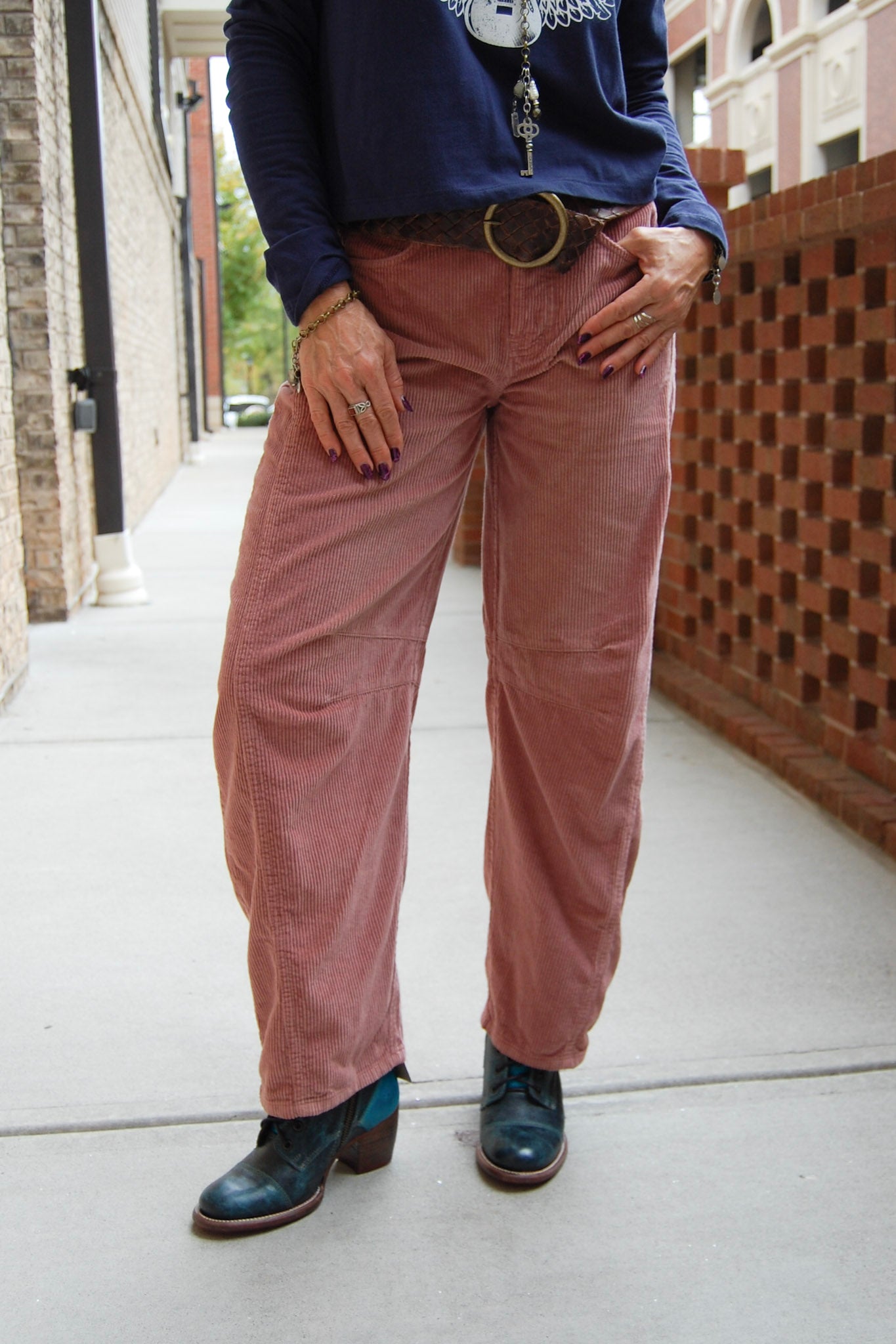 Free People - Good Luck Cord Pants in Withered Rose