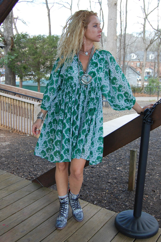 Raya Mini Dress in Green