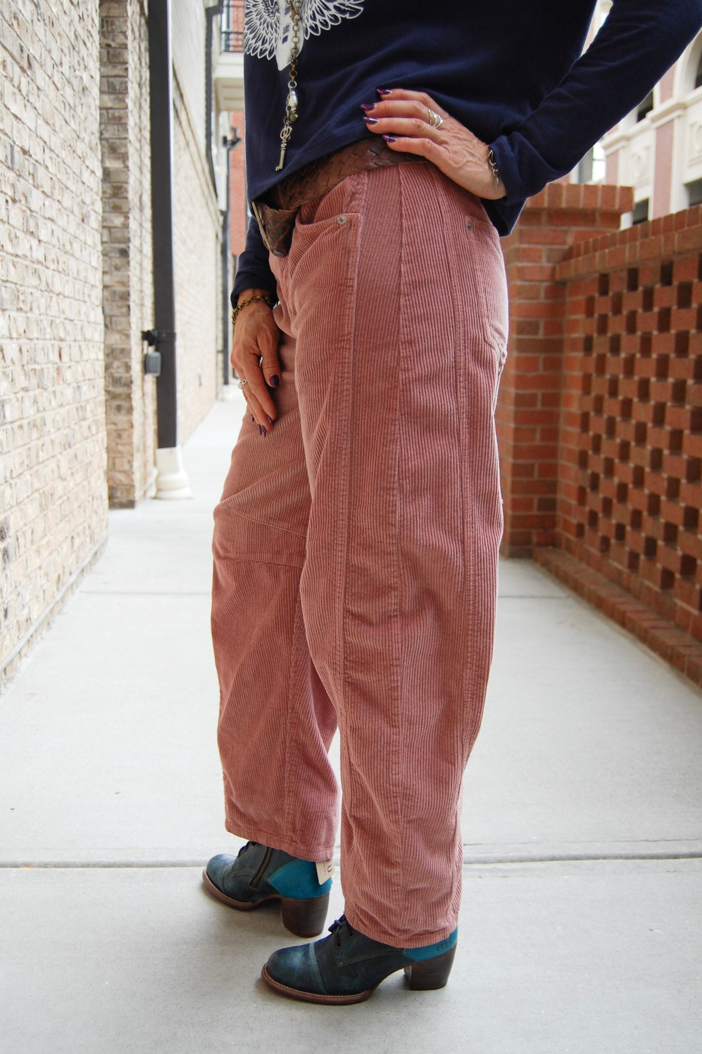 Free People - Good Luck Cord Pants in Withered Rose