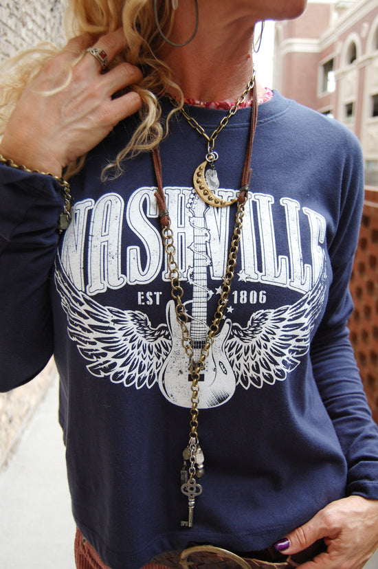 Spirit Lala Vintage Coin: The Statement Key Drop Leather Necklace