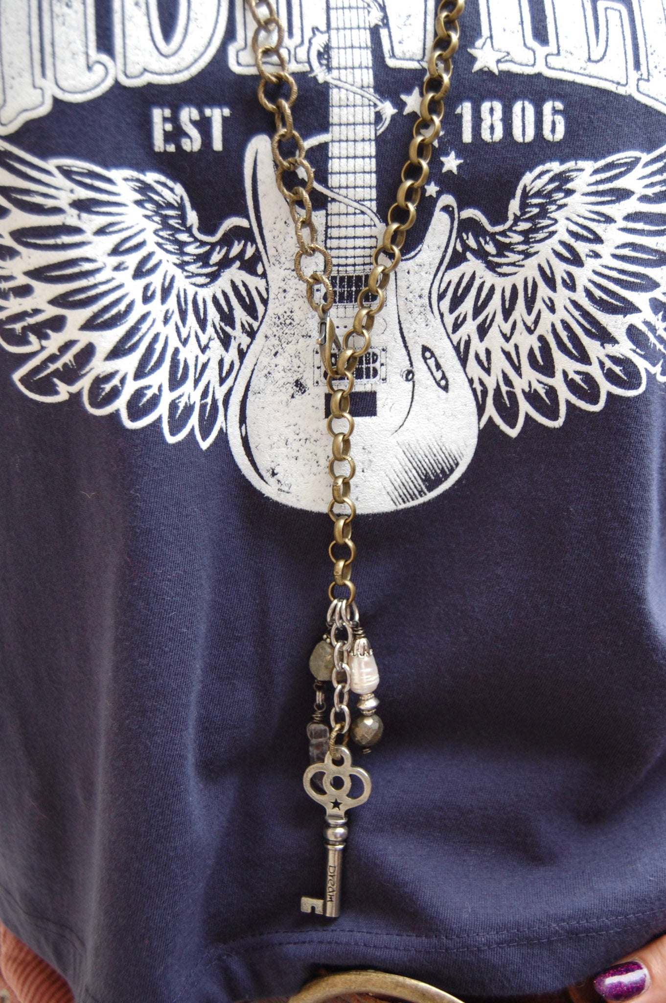 Spirit Lala Vintage Coin: The Statement Key Drop Leather Necklace