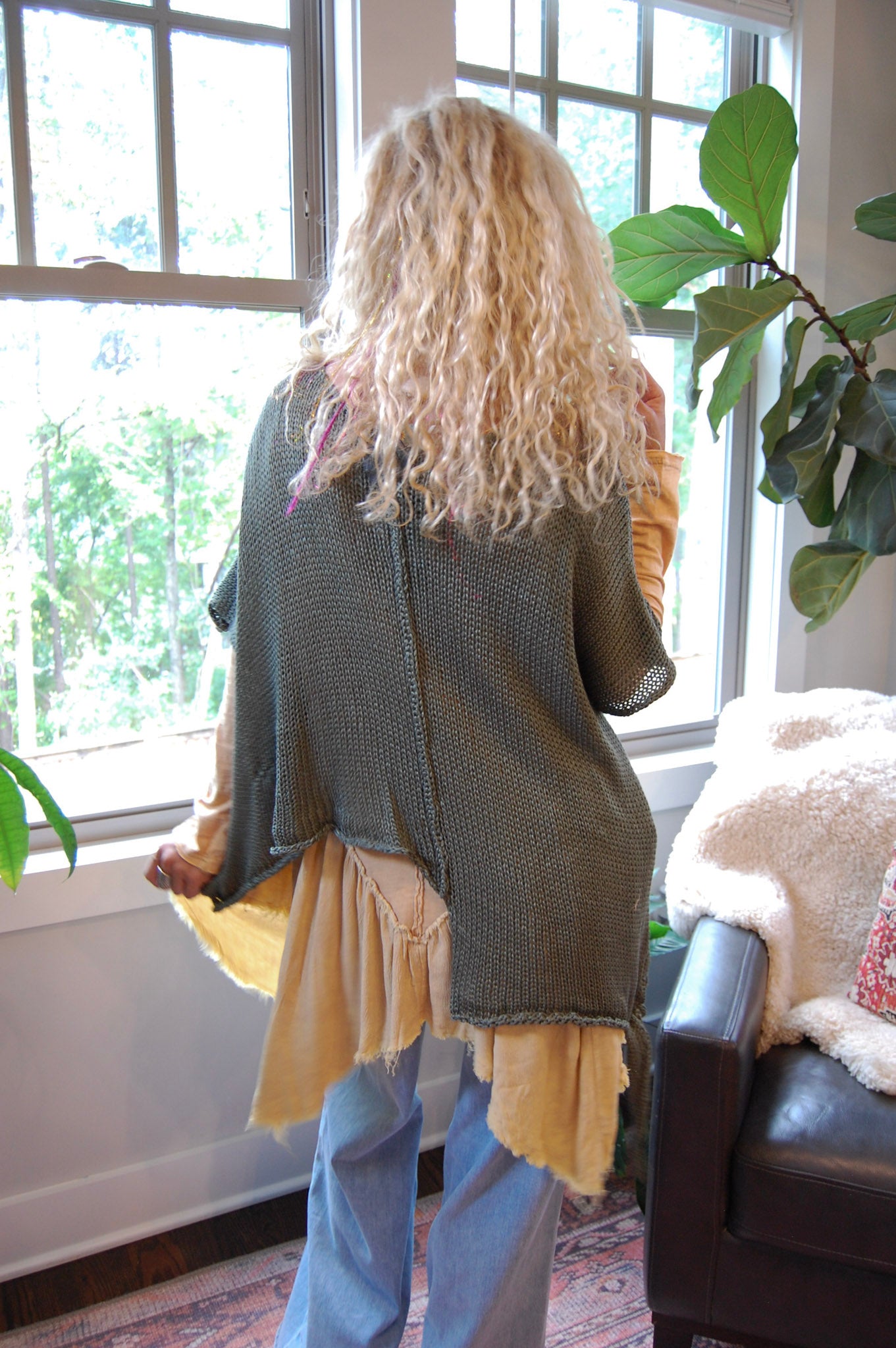 The Maia Sweater Top in Green