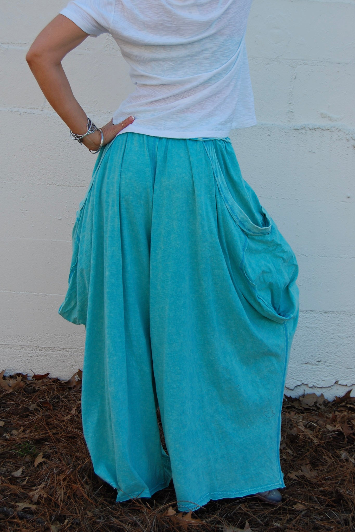 Jetty Harem Pants in Turquoise