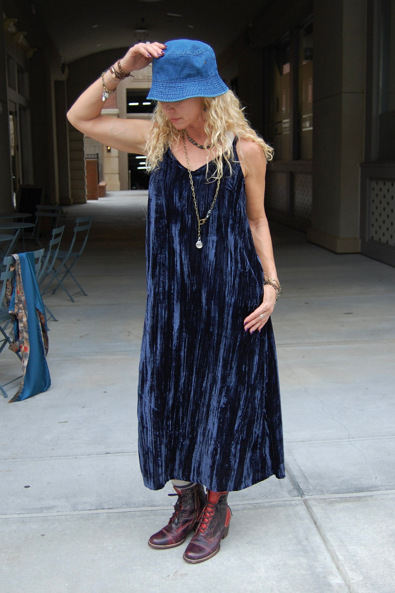 The Sally Slipdress in Navy