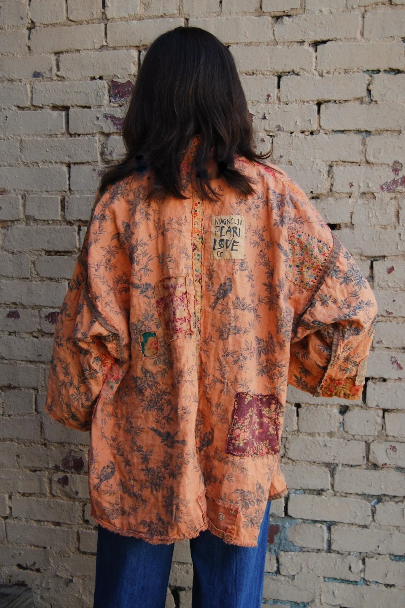 Magnolia Pearl Julian Floral Kimono in Marmalade