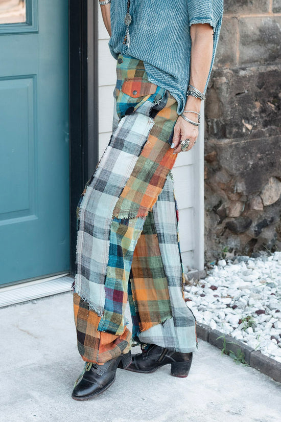 Oli & Hali Plaid Patchwork Pants – Raised By The South