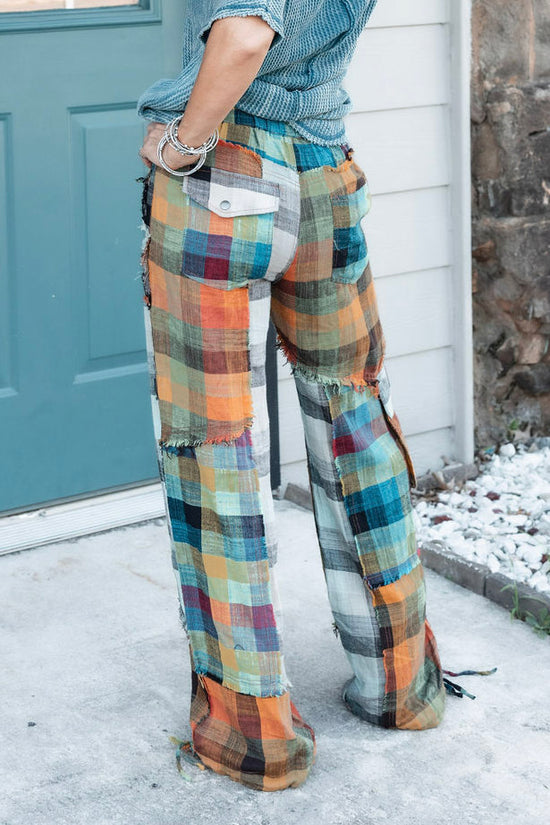 Load image into Gallery viewer, Penelope Patchwork Pants in Multi - SpiritedBoutiques Boho Hippie Boutique Style Pants, Oli &amp;amp; Hali

