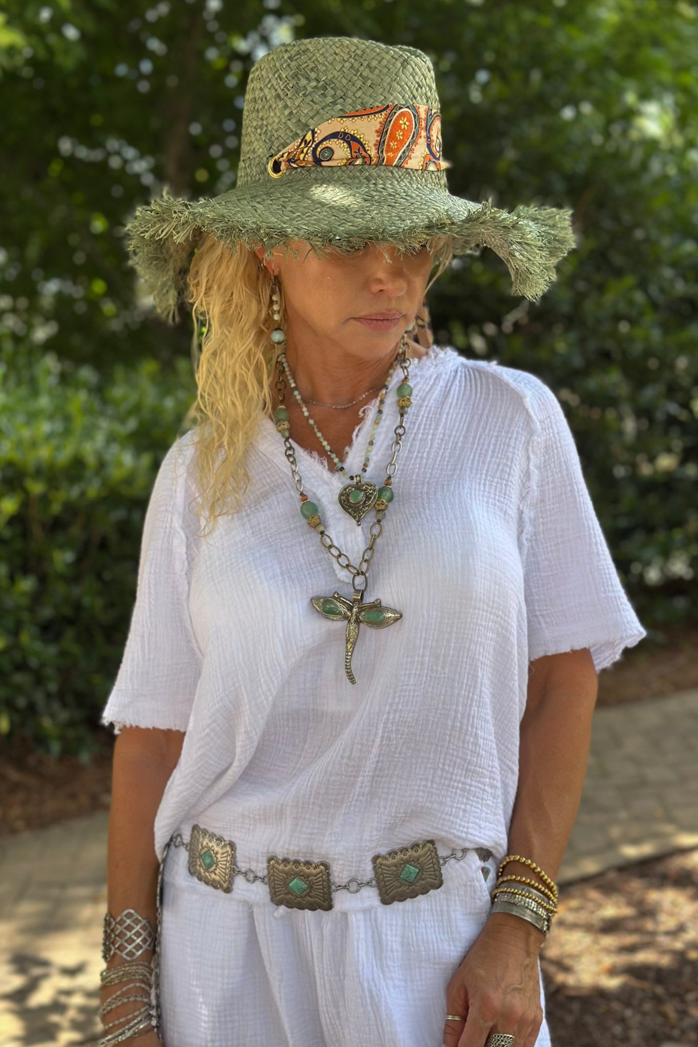 Gina Gauze Top in White