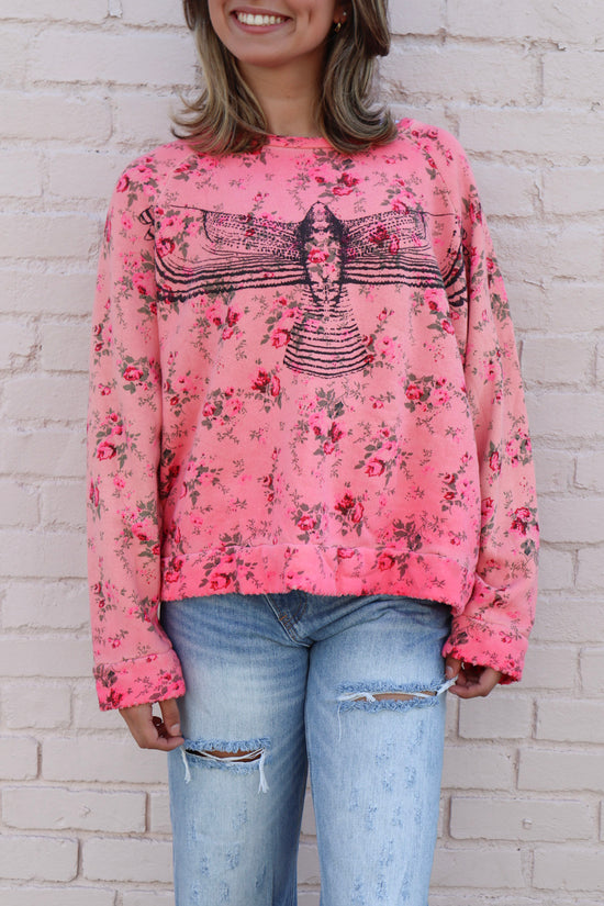 Magnolia Pearl Floral Hawk Richi Sweatshirt in Azalea Floral