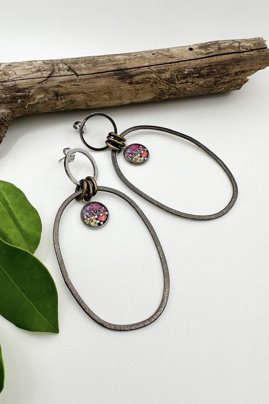 Spirit Lala: Small Art Heart Double Circle Earrings