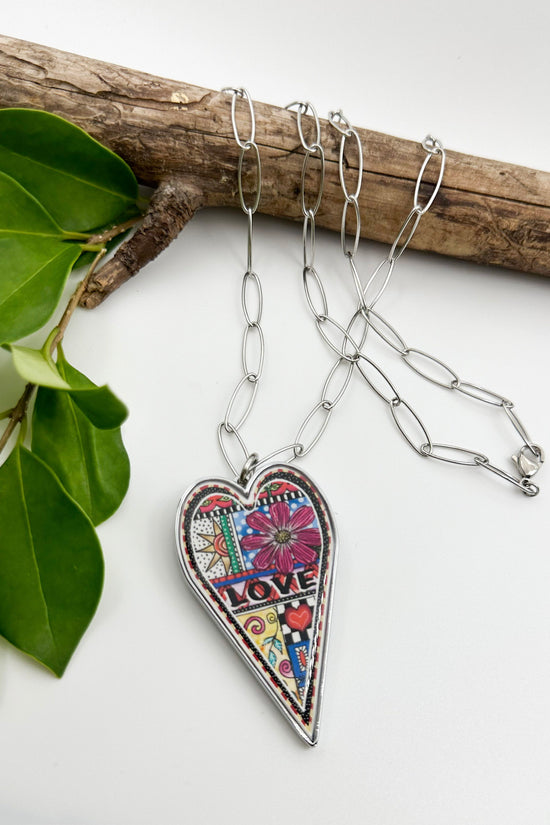 Spirit Lala: Large Love Heart Pendant Necklace