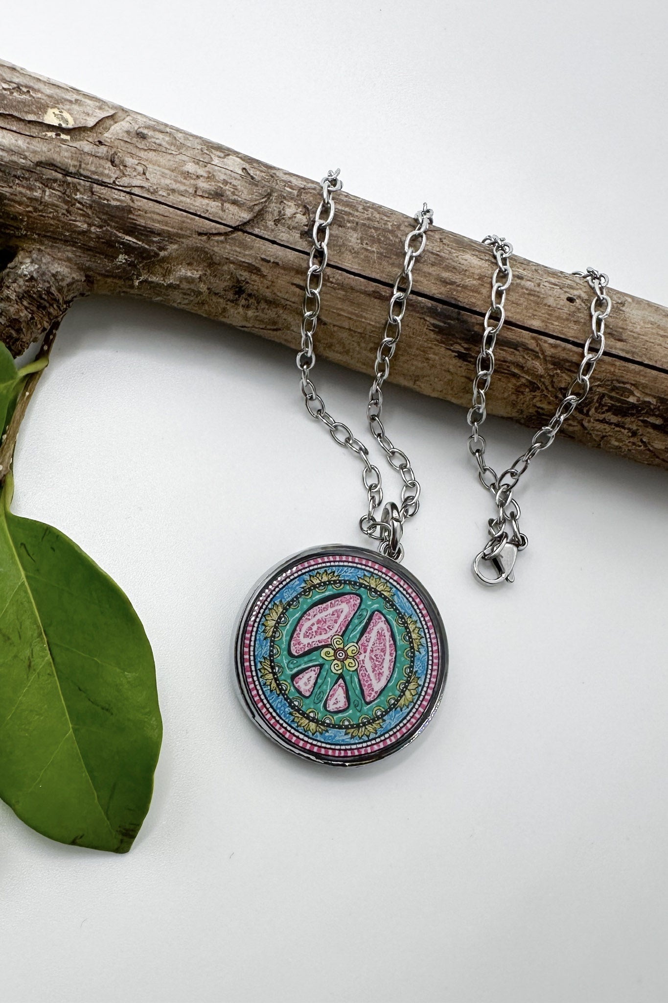 Spirit Lala: Large Peace Sign Pendant Necklace