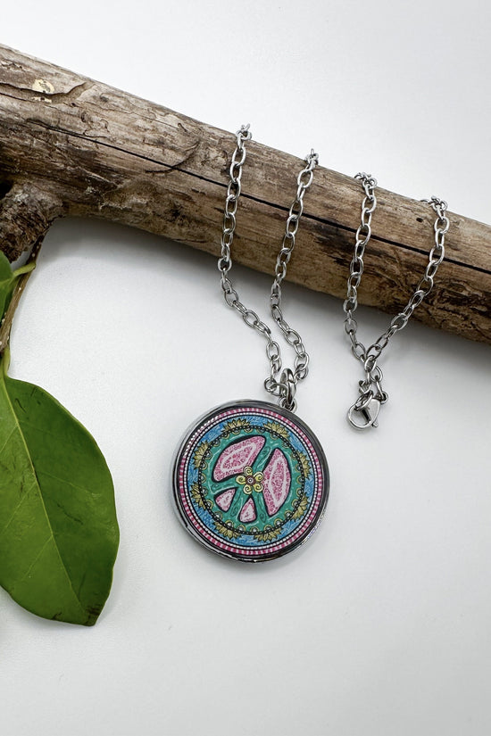 Spirit Lala: Large Peace Sign Pendant Necklace