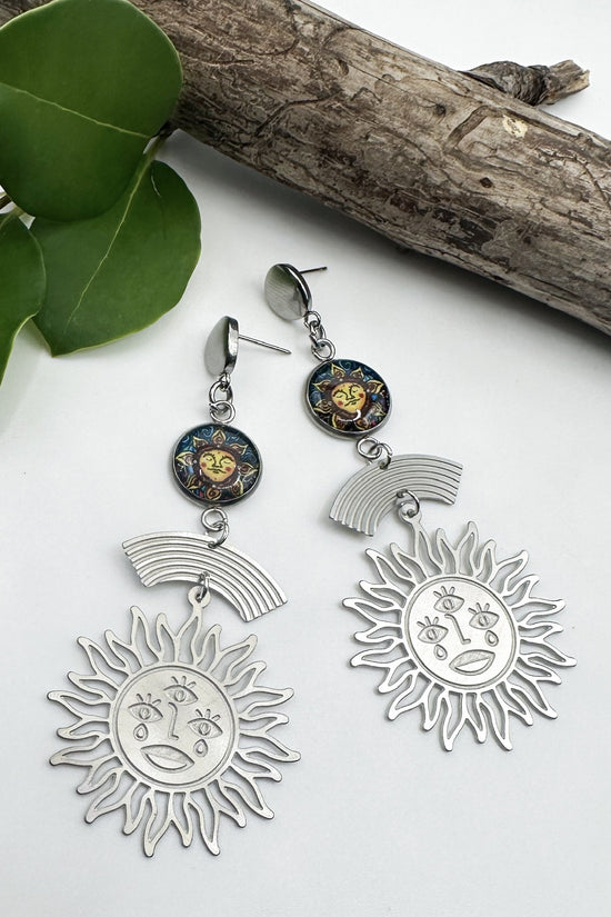 Spirit Lala: Sun Supernova Charm Drop Earrings