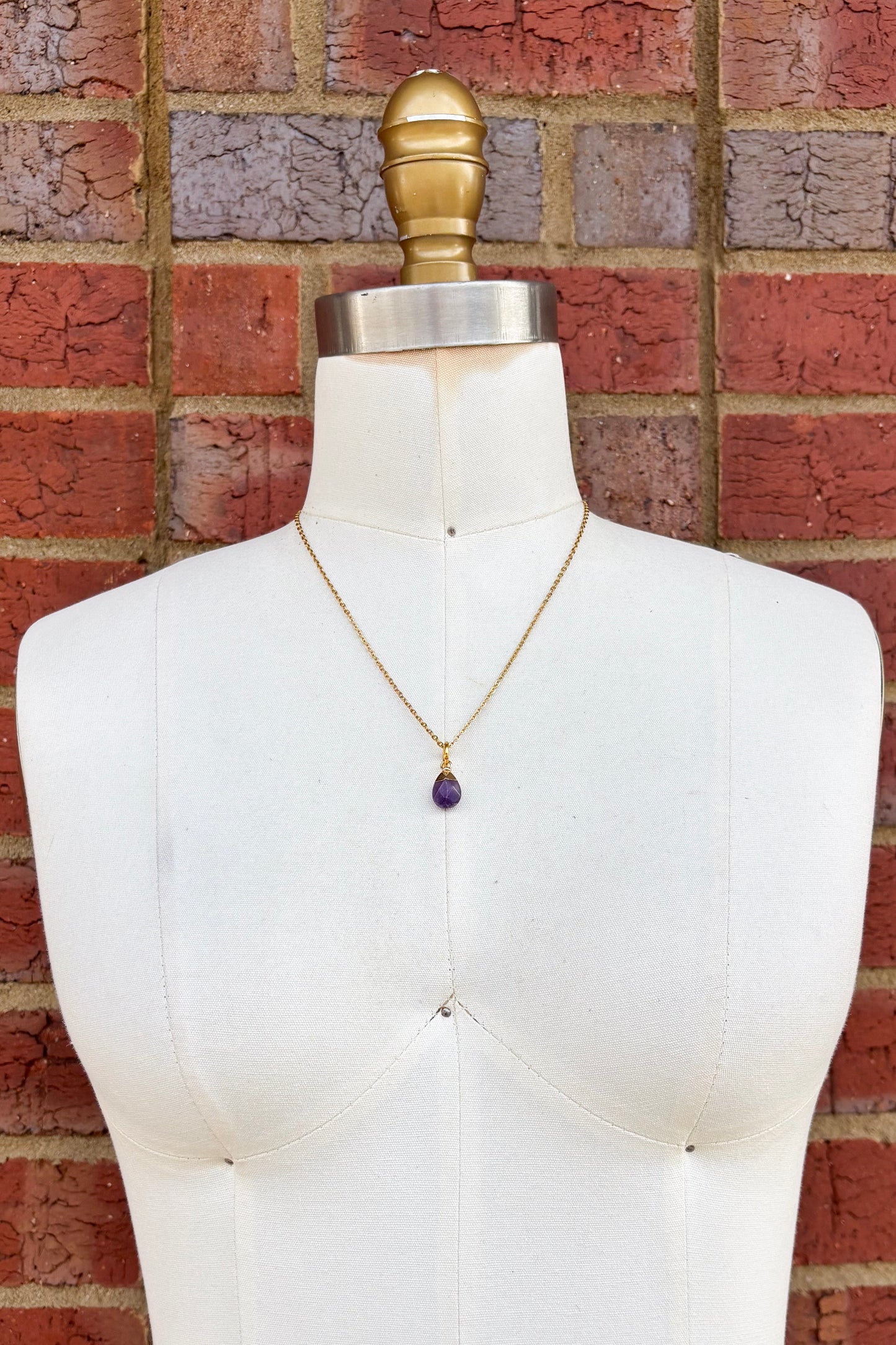 Small Tear Drop Gem Charm