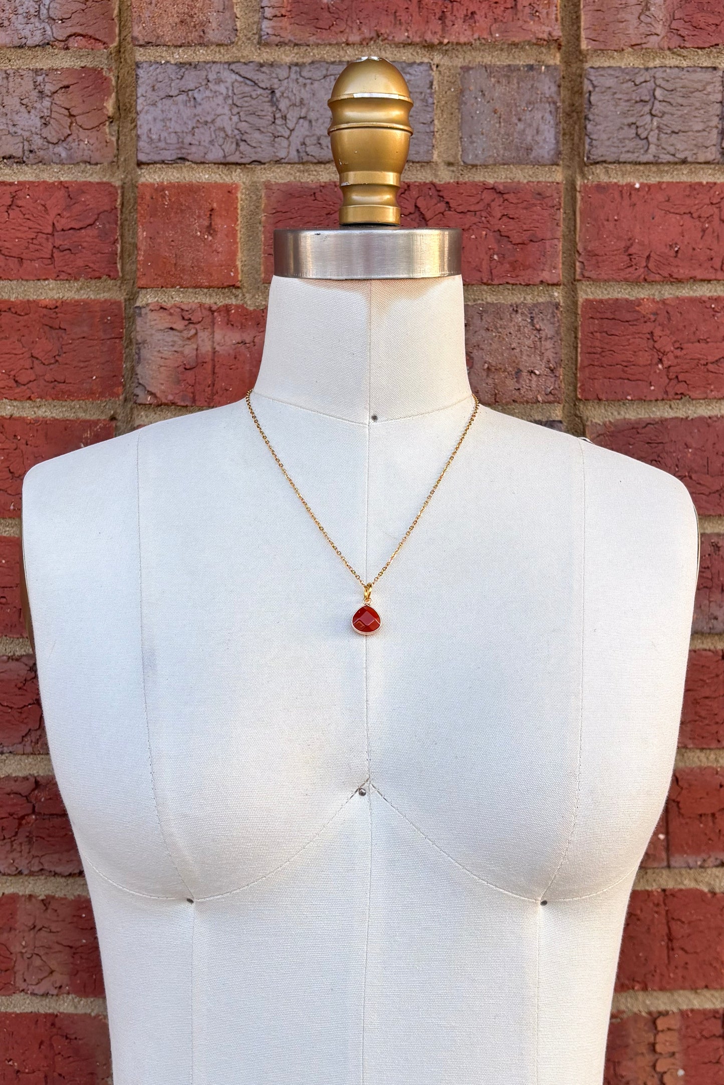 Wide Tear Drop Gem Charm