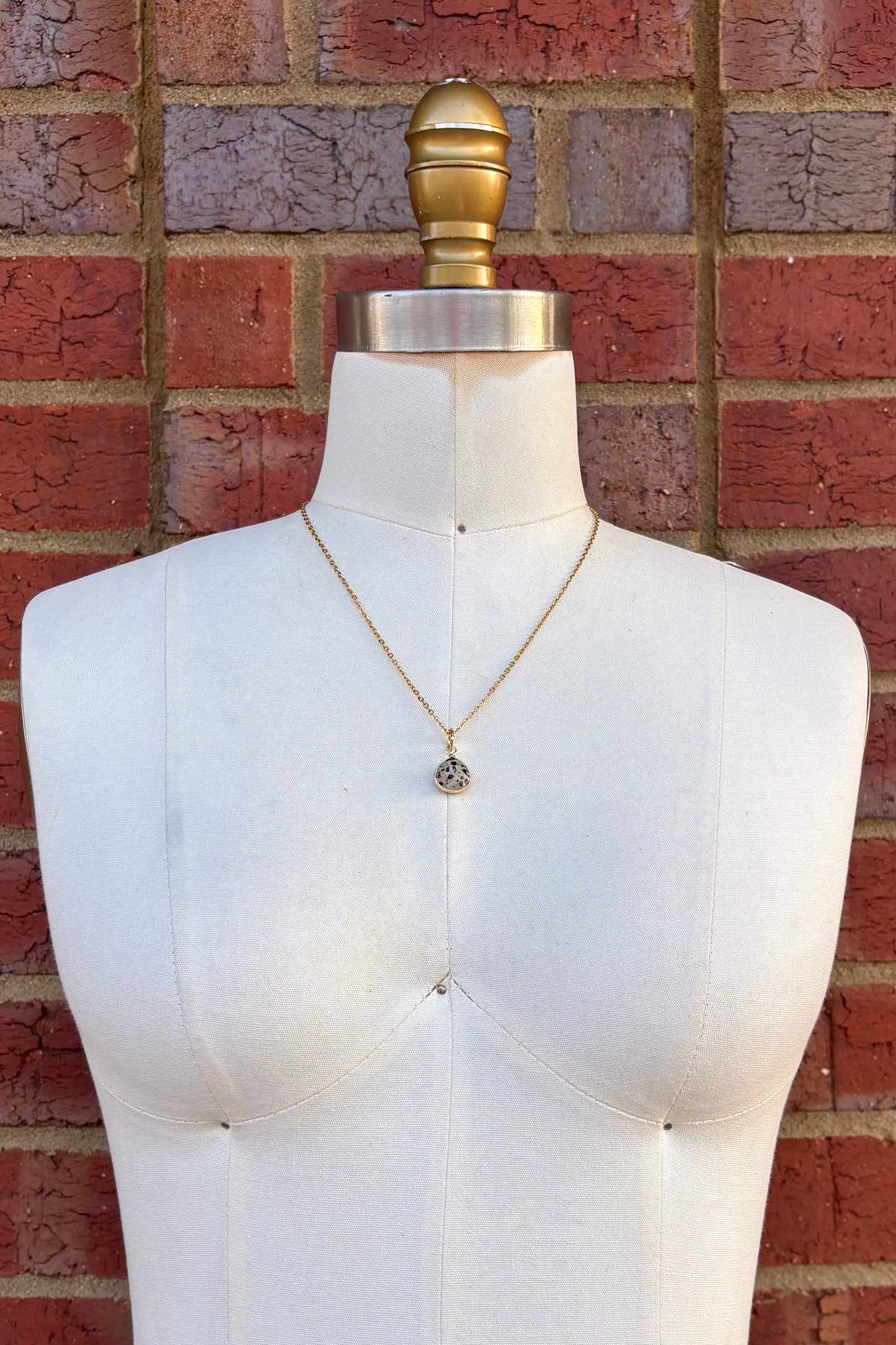 Wide Tear Drop Gem Charm