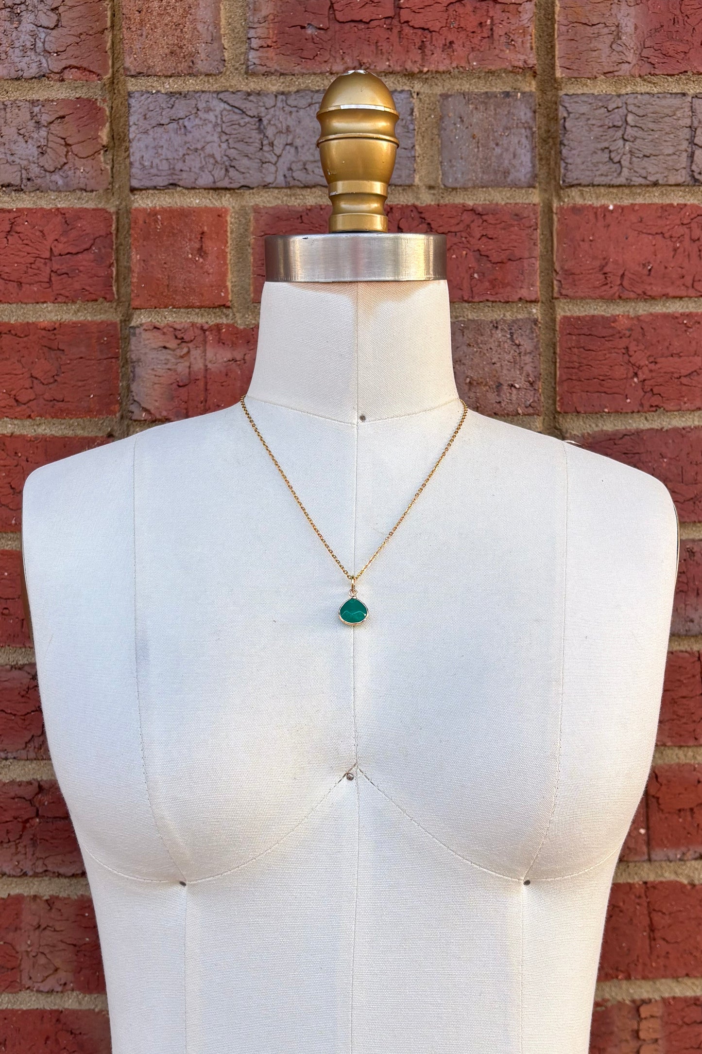 Wide Tear Drop Gem Charm