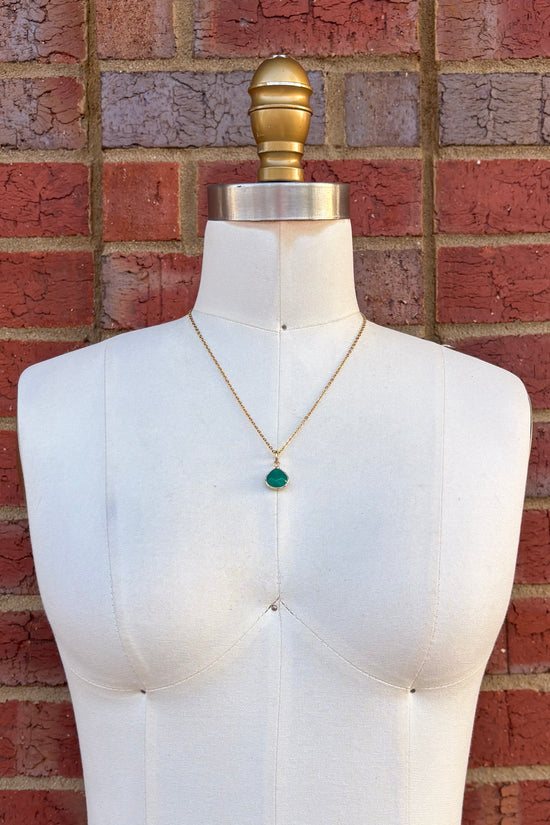 Wide Tear Drop Gem Charm