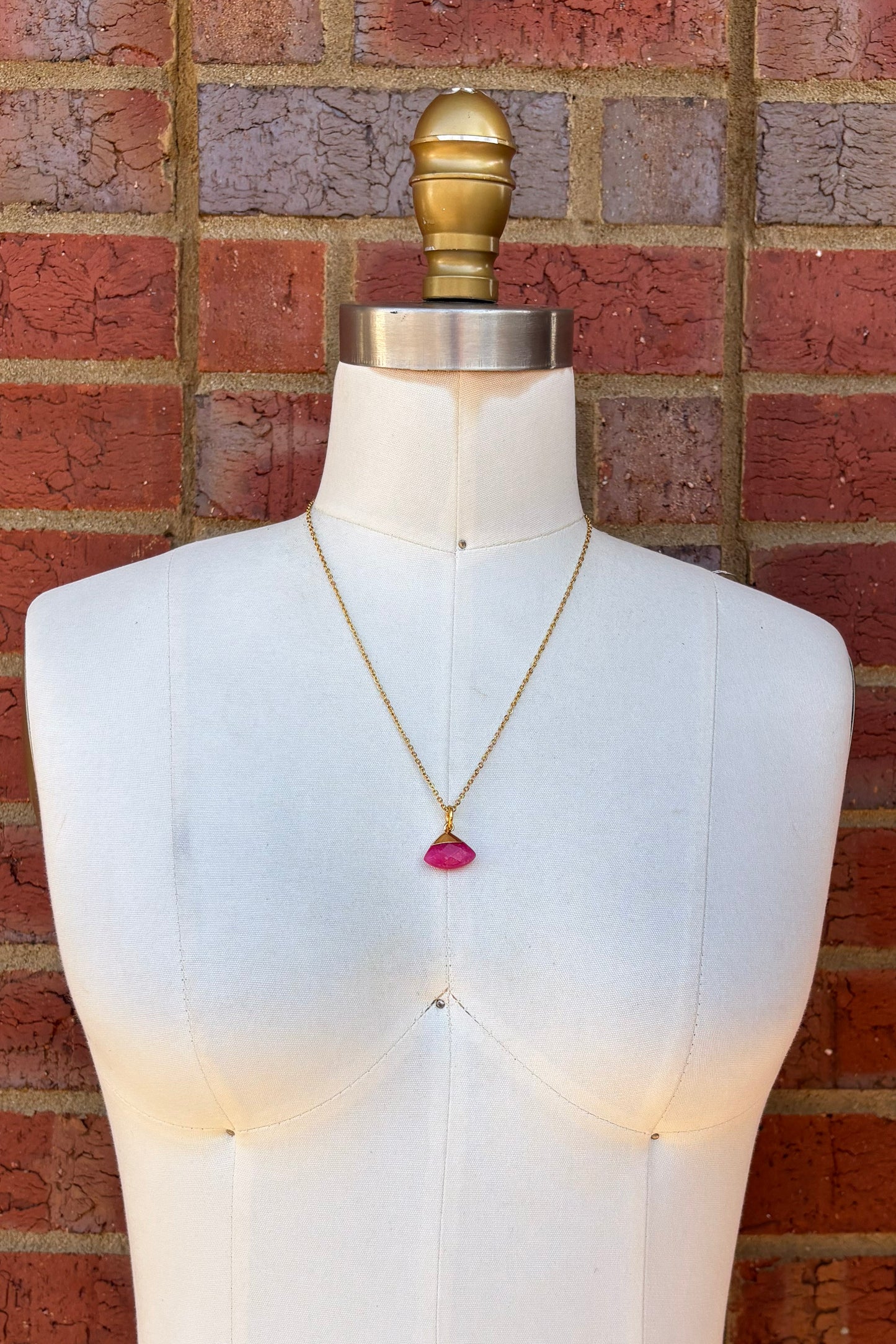 Triangle Gem Charm