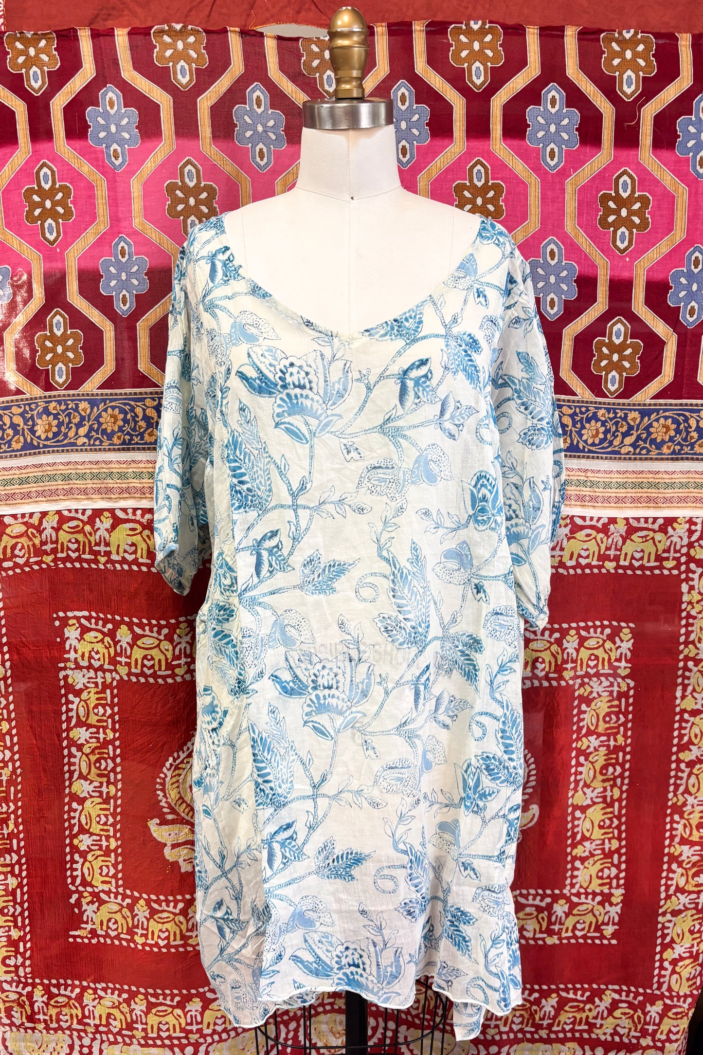 Isla Tunic Dress in Blue