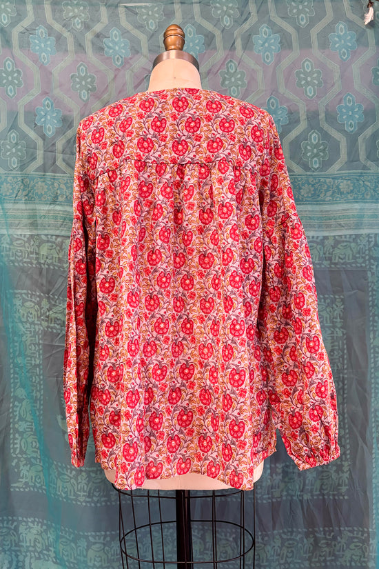 Load image into Gallery viewer, Nile Floral Top in Red
