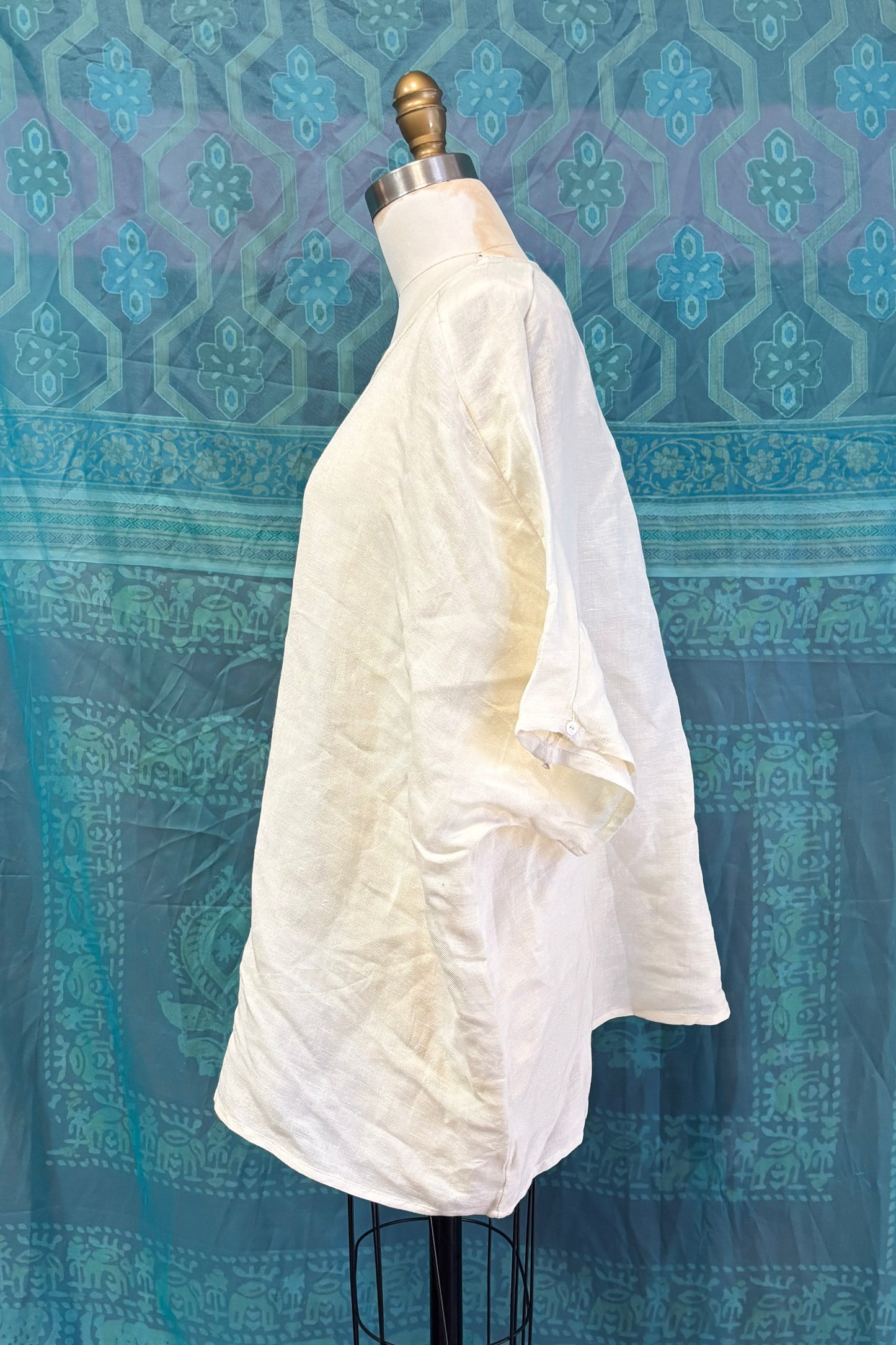 Ella Linen Top in Natural