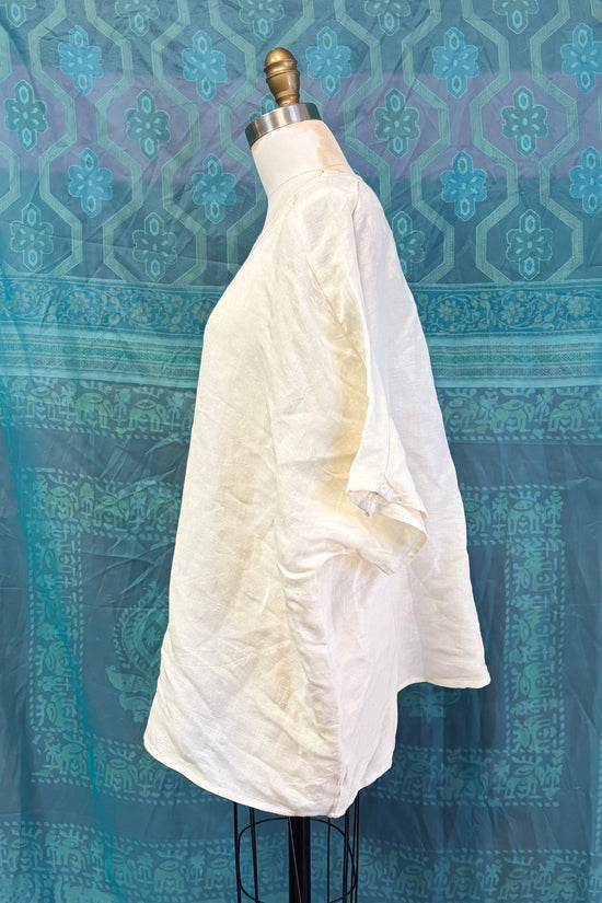 Ella Linen Top in Natural
