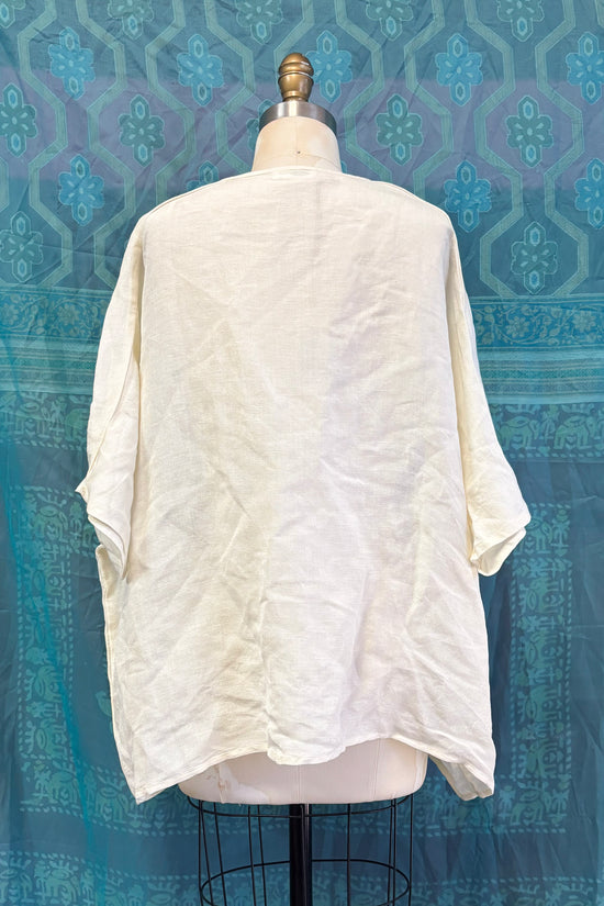 Ella Linen Top in Natural