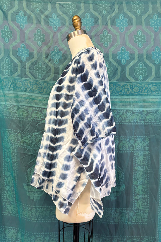 Cherie Blouse in Navy White