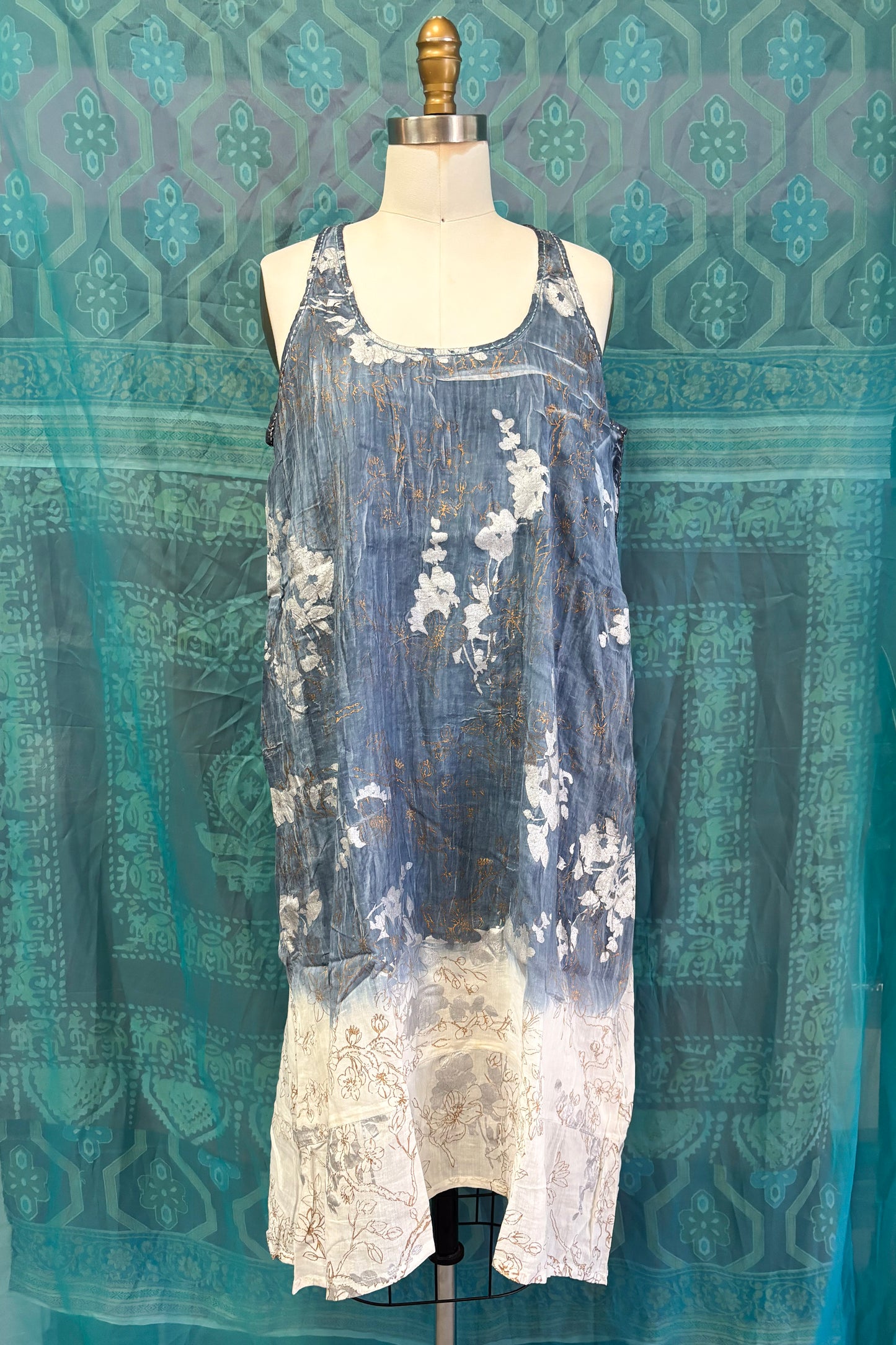 Mina Ombre Dress in Navy